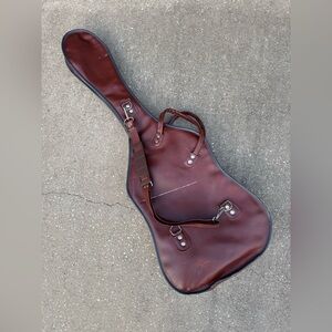 Brown Leather Early 1980’s Vintage Electric Guitar Gig Bag